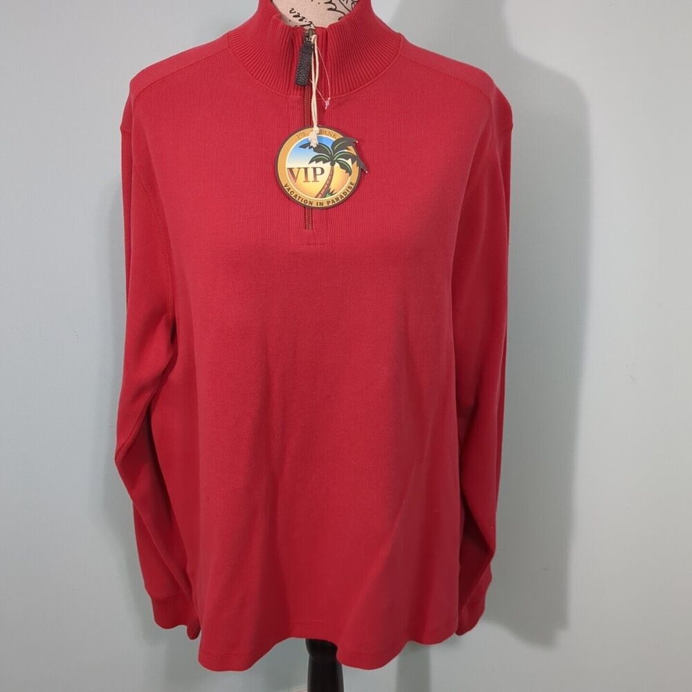 Jos a banks red long sleeve sweater new with tags mens medium